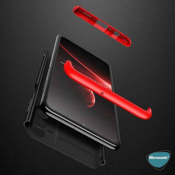 Microsonic Samsung Galaxy M23 Kılıf Double Dip 360 Protective Siyah Gri