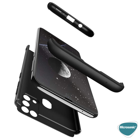 Microsonic Samsung Galaxy M31 Kılıf Double Dip 360 Protective Siyah