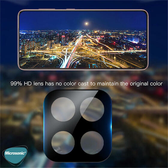 Microsonic Samsung Galaxy Note 10 Lite Kamera Lens Koruma Camı V2 Siyah