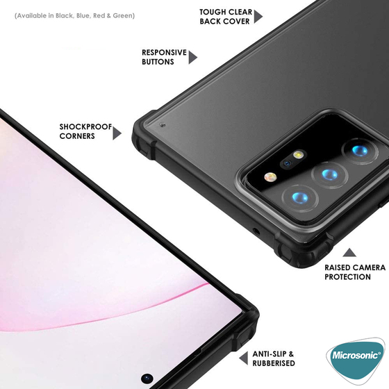 Microsonic Samsung Galaxy Note 20 Ultra Kılıf Frosted Frame Siyah
