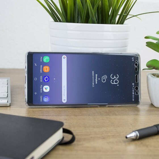Microsonic Samsung Galaxy Note 8 Kılıf 6 tarafı tam full koruma 360 Clear Soft Şeffaf