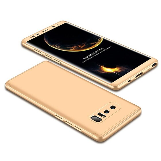 Microsonic Samsung Galaxy Note 8 Kılıf Double Dip 360 Protective Gold