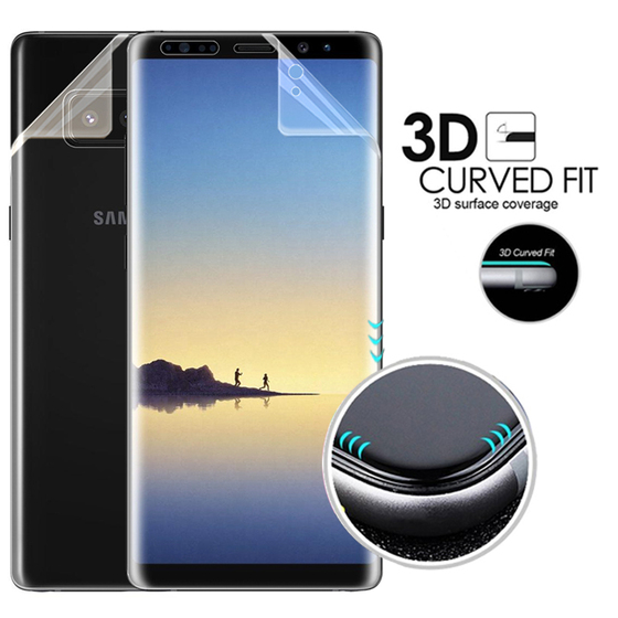 Microsonic Samsung Galaxy Note 8 Ön + Arka Kavisler Dahil Tam Ekran Kaplayıcı Film