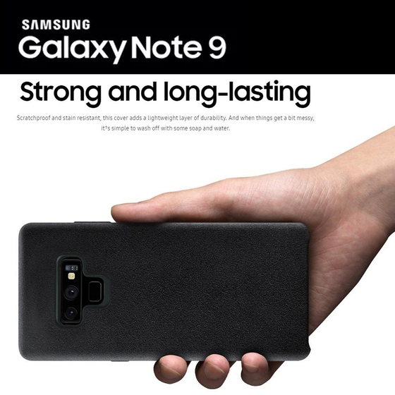 Microsonic Samsung Galaxy Note 9 Kılıf Alcantara Süet Koyu Pembe