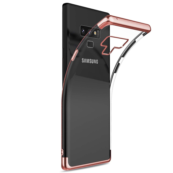 Microsonic Samsung Galaxy Note 9 Kılıf Skyfall Transparent Clear Rose Gold