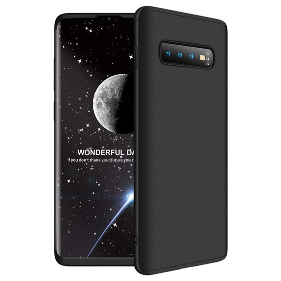 Microsonic Samsung Galaxy S10 Plus Kılıf Double Dip 360 Protective Siyah
