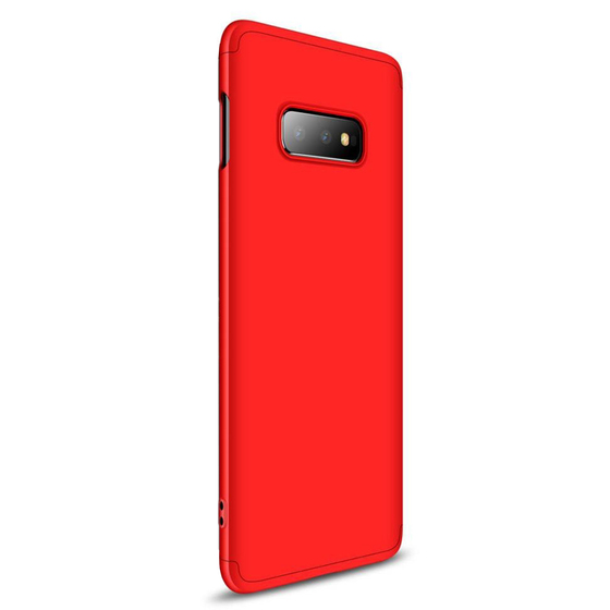 Microsonic Samsung Galaxy S10e Kılıf Double Dip 360 Protective Kırmızı