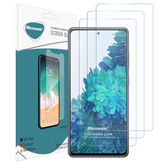 Microsonic Samsung Galaxy S20 FE Screen Protector Nano Glass Cam Ekran Koruyucu (3 Pack)