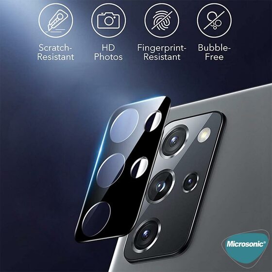Microsonic Samsung Galaxy S20 Plus Kamera Lens Koruma Camı V2 Siyah