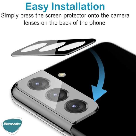 Microsonic Samsung Galaxy S21 FE Kamera Lens Koruma Camı V2 Siyah