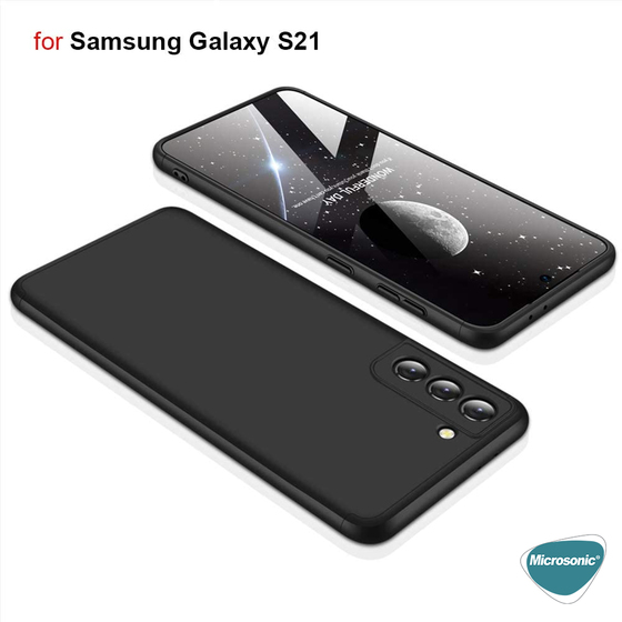 Microsonic Samsung Galaxy S21 Plus Kılıf Double Dip 360 Protective Rose Gold