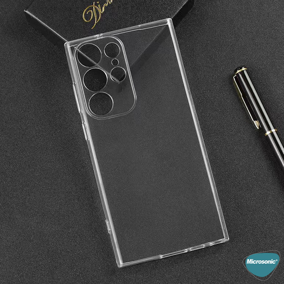 Microsonic Samsung Galaxy S23 Ultra Kılıf Transparent Soft Şeffaf