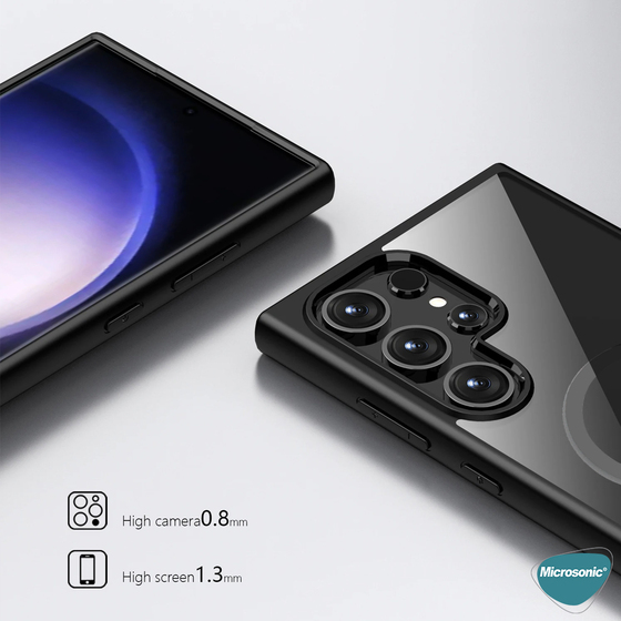 Microsonic Samsung Galaxy S24 Ultra Kılıf MagSafe Bright Planet Gri