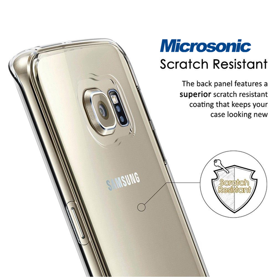 Microsonic Samsung Galaxy S7 Edge Kılıf 6 tarafı tam full koruma 360 Clear Soft Şeffaf