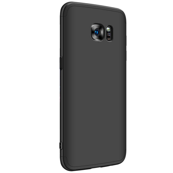 Microsonic Samsung Galaxy S7 Edge Kılıf Double Dip 360 Protective Siyah