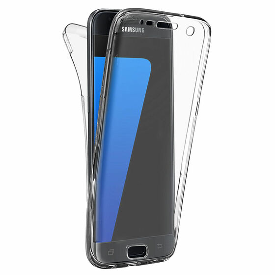 Microsonic Samsung Galaxy S7 Kılıf 6 tarafı tam full koruma 360 Clear Soft Şeffaf