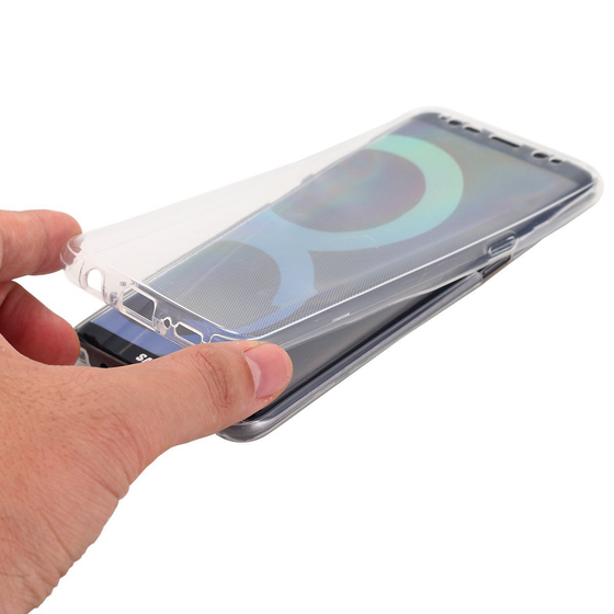 Microsonic Samsung Galaxy S8 Kılıf 6 tarafı tam full koruma 360 Clear Soft Şeffaf
