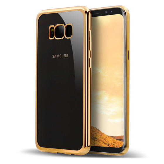 Microsonic Samsung Galaxy S8 Kılıf Flexi Delux Gold