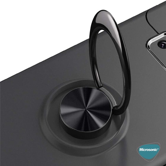 Microsonic Samsung Galaxy S8 Kılıf Kickstand Ring Holder Siyah Rose