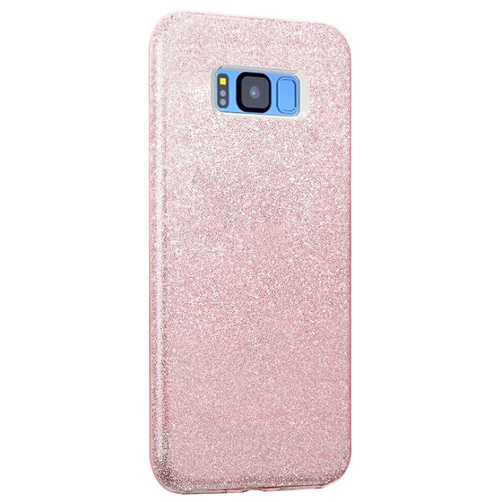 Microsonic Samsung Galaxy S8 Kılıf Sparkle Shiny Rose Gold