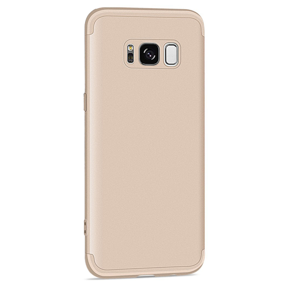 Microsonic Samsung Galaxy S8 Plus Kılıf Double Dip 360 Protective Gold
