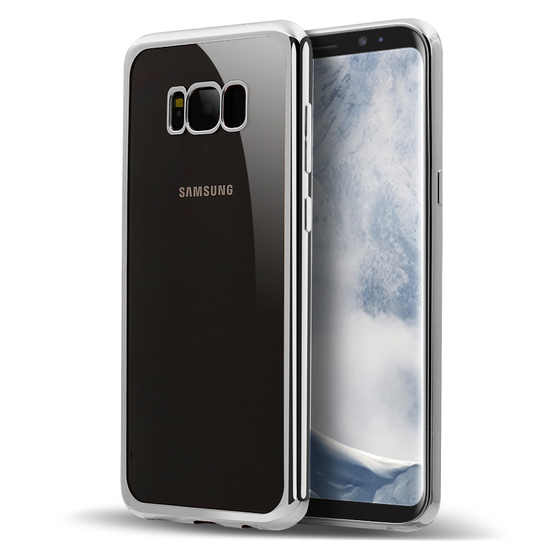 Microsonic Samsung Galaxy S8 Plus Kılıf Flexi Delux Gümüş