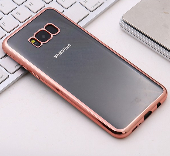 Microsonic Samsung Galaxy S8 Plus Kılıf Flexi Delux Rose Gold