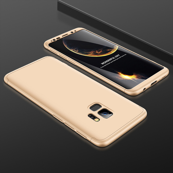 Microsonic Samsung Galaxy S9 Kılıf Double Dip 360 Protective Gold