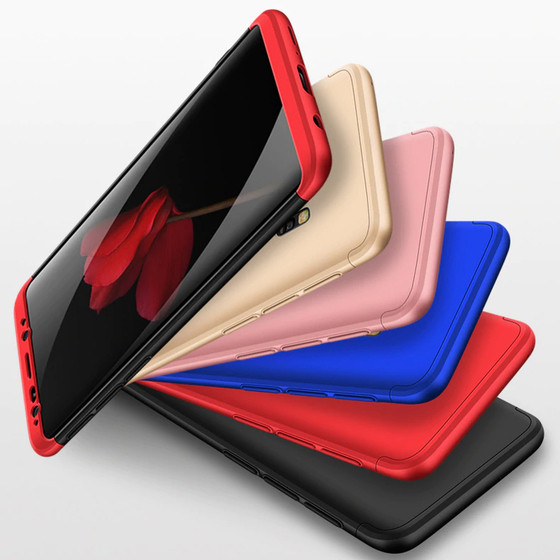 Microsonic Samsung Galaxy S9 Kılıf Double Dip 360 Protective Siyah Kırmızı