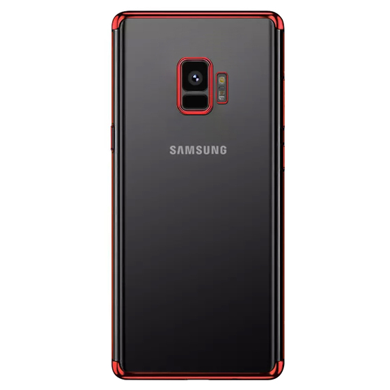 Microsonic Samsung Galaxy S9 Kılıf Skyfall Transparent Clear Kırmızı