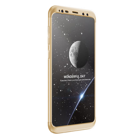 Microsonic Samsung Galaxy S9 Plus Kılıf Double Dip 360 Protective Gold