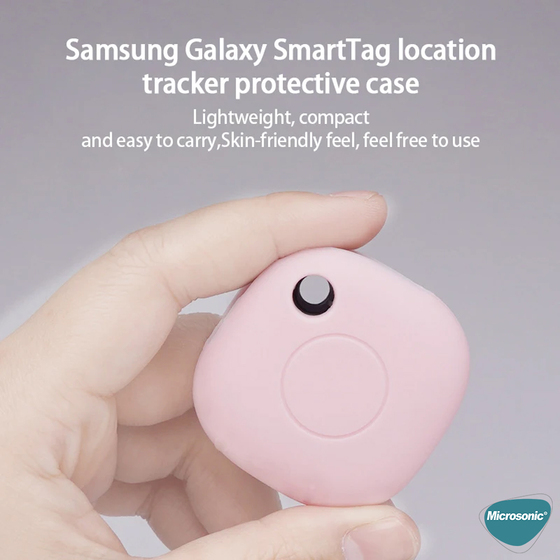 Microsonic Samsung Galaxy SmartTag Kılıf, Silikon Anahtarlık Kırmızı