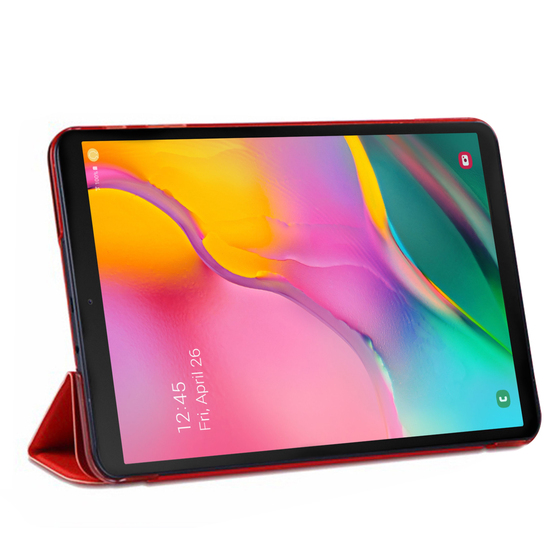 Microsonic Samsung Galaxy Tab A 10.1'' T510 Smart Case ve arka Kılıf Kırmızı