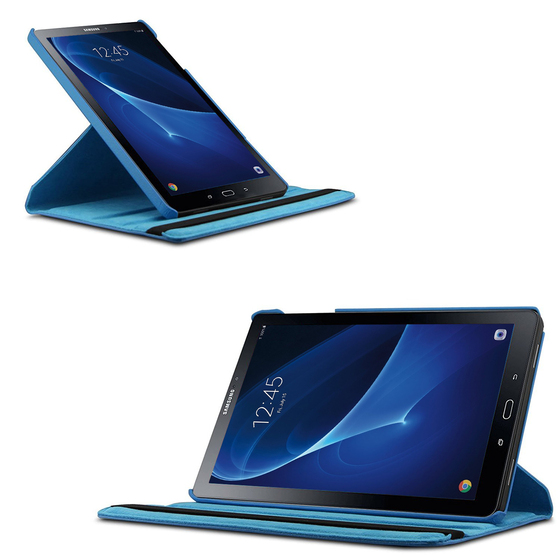 Microsonic Samsung Galaxy Tab A 10.1'' T580 Kılıf 360 Rotating Stand Deri Mavi