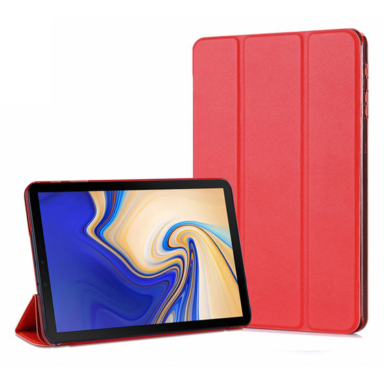 Microsonic Samsung Galaxy Tab A 10.5'' T590 Smart Case ve arka Kılıf Kırmızı