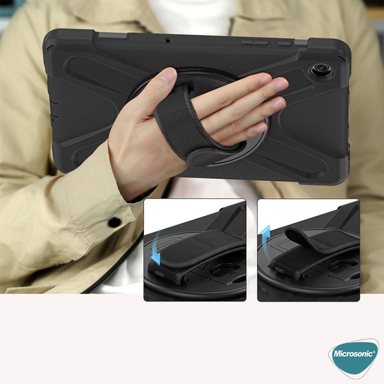 Microsonic Samsung Galaxy Tab A9 Plus Kılıf Heavy Defender Siyah