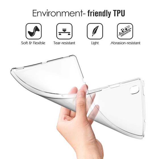 Microsonic Samsung Galaxy Tab S5e 10.5'' T720 Kılıf Transparent Soft Beyaz
