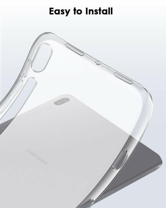 Microsonic Samsung Galaxy Tab S6 10.6'' T860 Kılıf Transparent Soft Beyaz