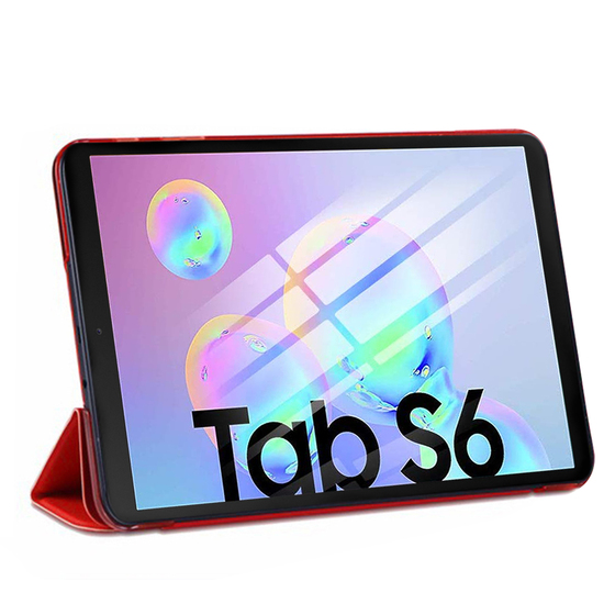 Microsonic Samsung Galaxy Tab S6 10.6'' T860 Smart Case ve arka Kılıf Kırmızı