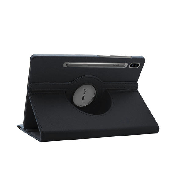 Microsonic Samsung Galaxy Tab S7 T870 Kılıf 360 Rotating Stand Deri Siyah
