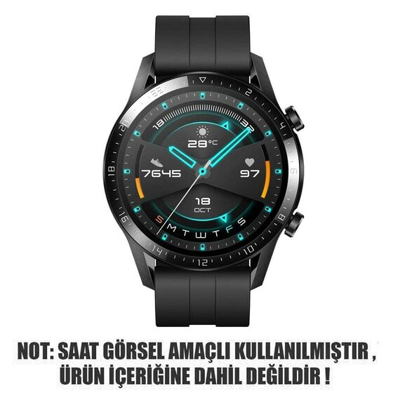 Microsonic Samsung Galaxy Watch 3 45mm Kordon, Silicone RapidBands Siyah