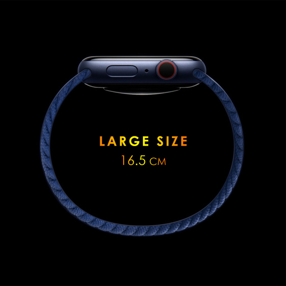 Microsonic Samsung Galaxy Watch 4 40mm Kordon, (Large Size, 165mm) Braided Solo Loop Band Lacivert