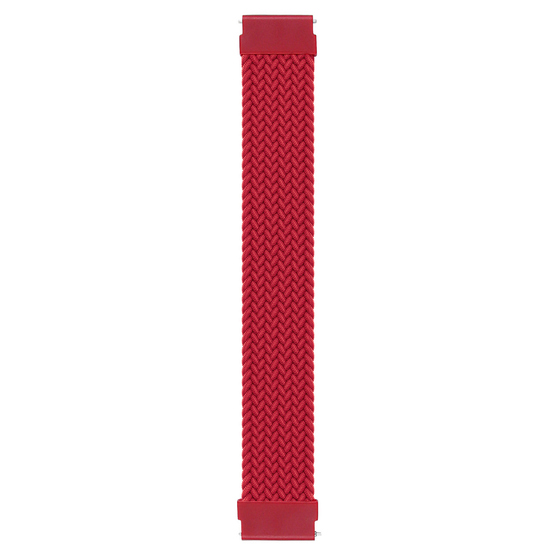 Microsonic Samsung Galaxy Watch 4 40mm Kordon, (Medium Size, 155mm) Braided Solo Loop Band Kırmızı