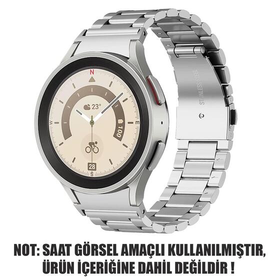 Microsonic Samsung Galaxy Watch 4 40mm Solid Steel Kordon Gümüş