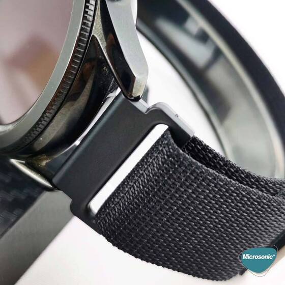 Microsonic Samsung Galaxy Watch 4 44mm Kordon Alpine Loop Siyah