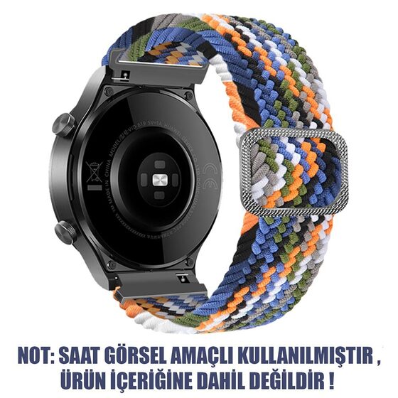 Microsonic Samsung Galaxy Watch 4 44mm Kordon Braided Loop Band Renkli