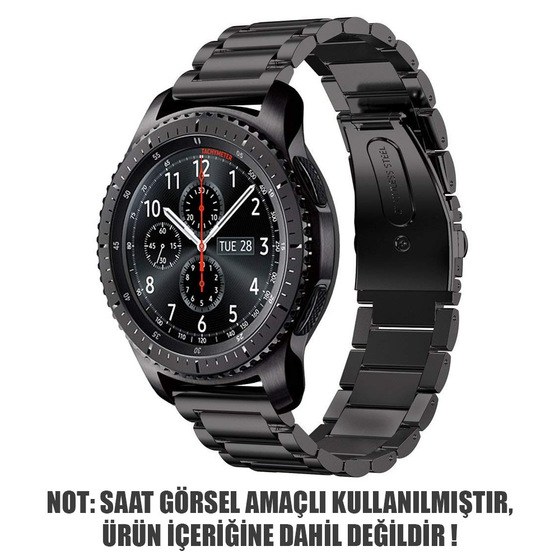Microsonic Samsung Galaxy Watch 4 Classic 46mm Metal Stainless Steel Kordon Siyah