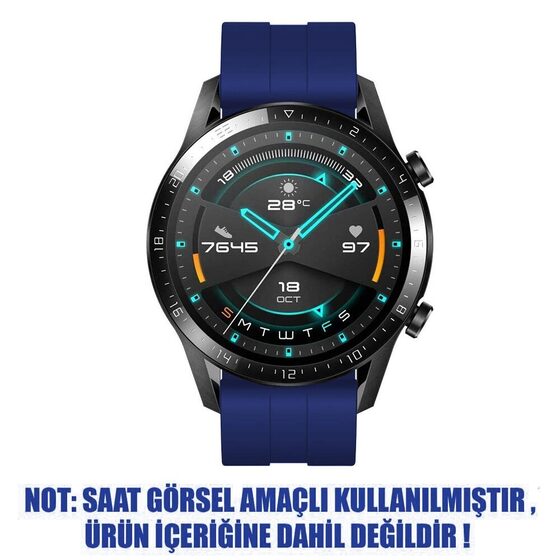 Microsonic Samsung Galaxy Watch 5 40mm Kordon, Silicone RapidBands Lacivert