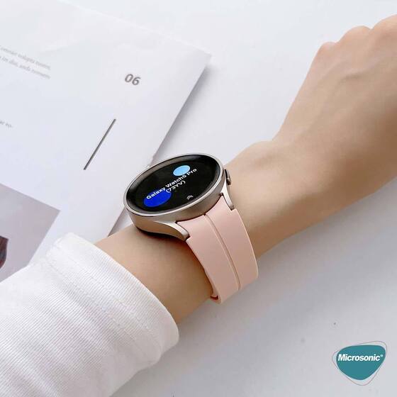 Microsonic Samsung Galaxy Watch 5 Pro 45mm Kordon Ribbon Line Sarı