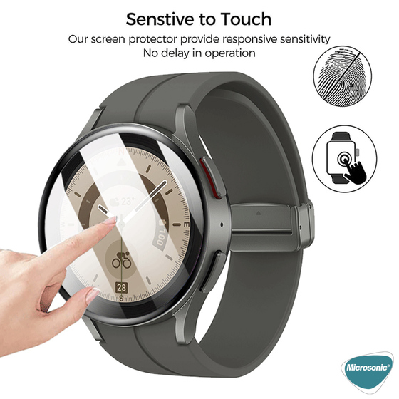 Microsonic Samsung Galaxy Watch 6 40mm Tam Kaplayan Nano Cam Ekran Koruyucu Siyah